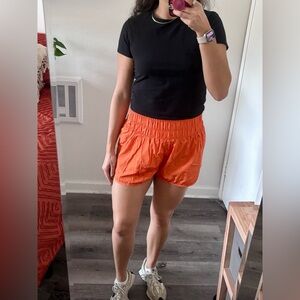 Free People Movement // Women's The Way Home Orange Shorts